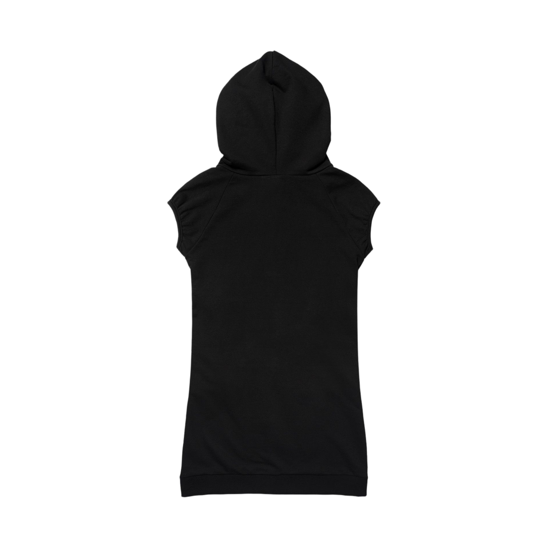 (W) 팬시 클럽 핫픽스 퍼프 슬리브 후드 원피스 블랙((W) Fancy Club Hotfix Puff Sleeve Hooded Dress Black) - 2