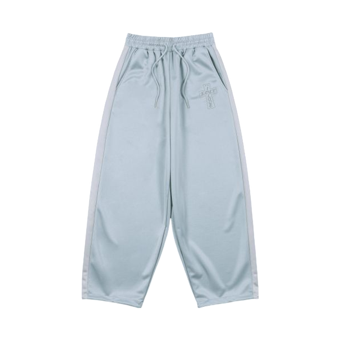 (W) 팬시 클럽 프로스 글로시 트랙팬츠 스카이 블루((W) Fancy Club Pros Glossy Track Pants Sky Blue)