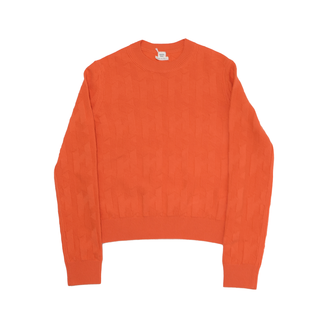 IT7U7KF8ANGJ Hermes H4H2610D3 Wool Knit Sweater in Orange