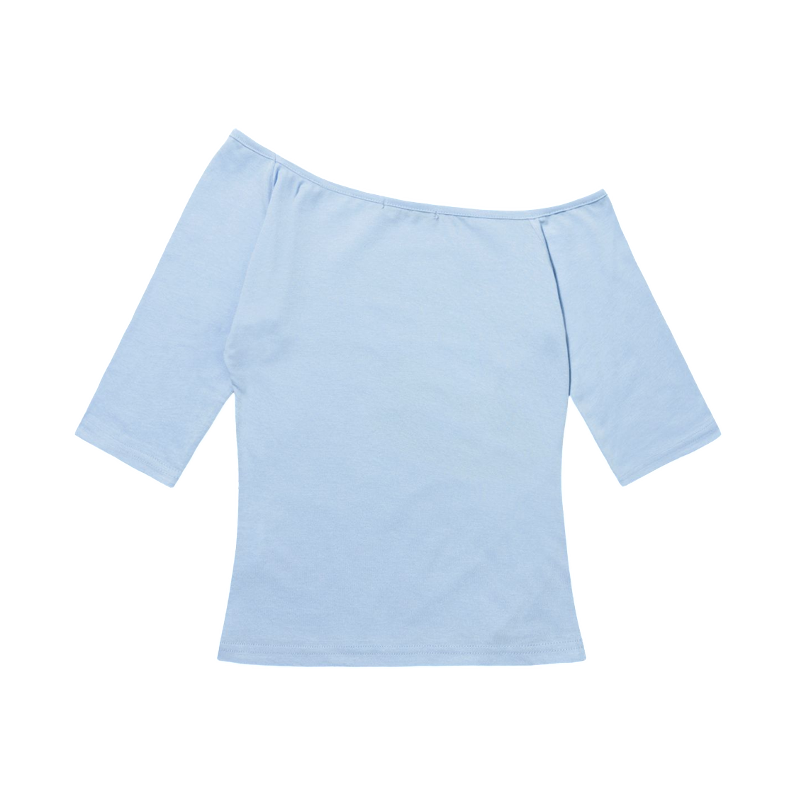(W) 팬시 클럽 플라스틱 키스 원숄더 탑 스카이 블루((W) Fancy Club Plastic Kiss One Shoulder Top Sky Blue) - 2