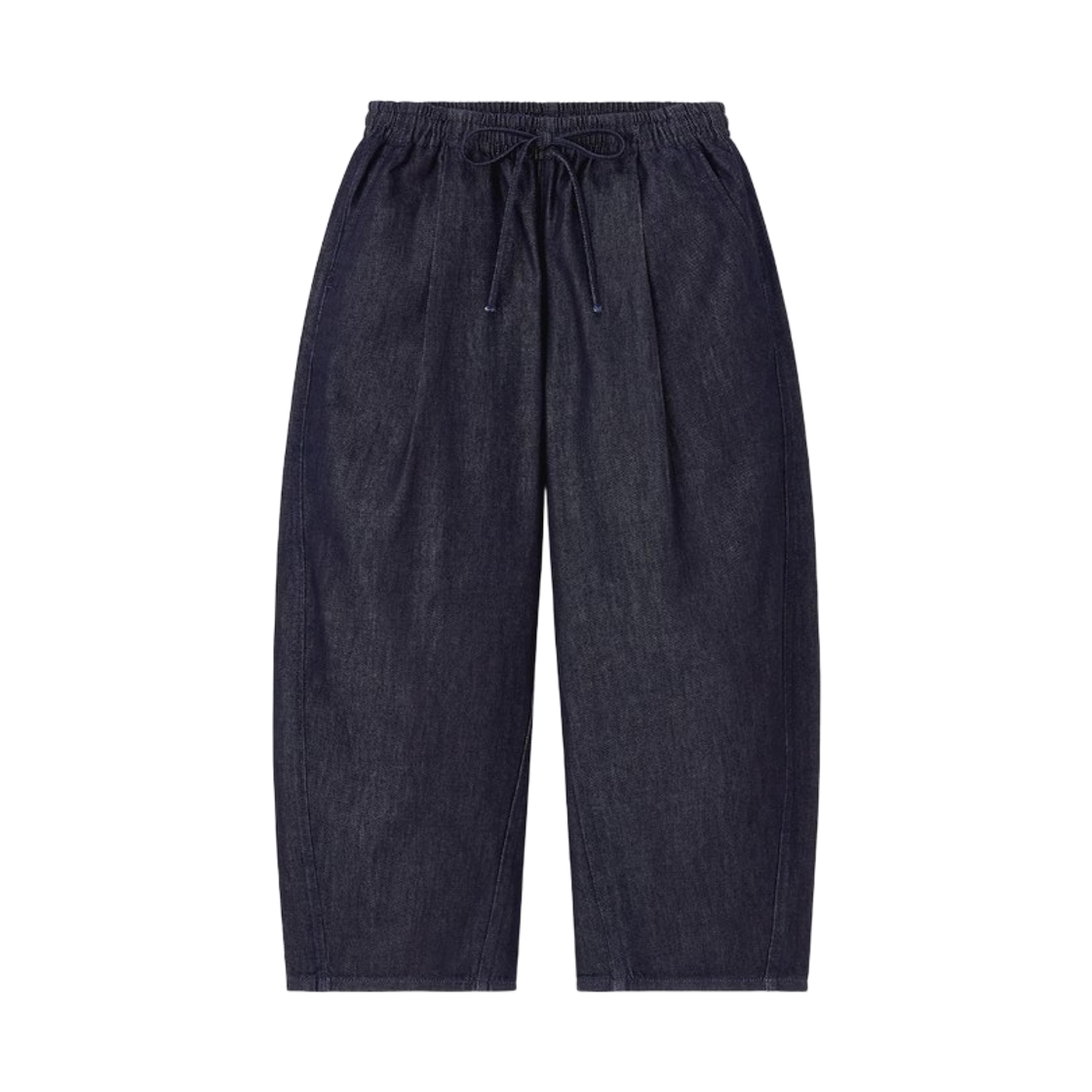 360150-69 (W) GU Light Denim Barrel Ankle Pants +EC Short Navy