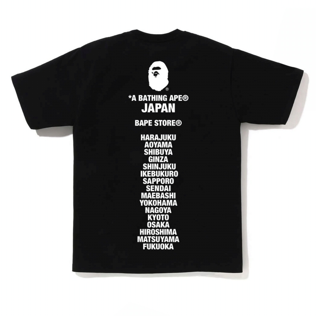 BAPE Japan Ape Head T-Shirt Black 착용 스타일