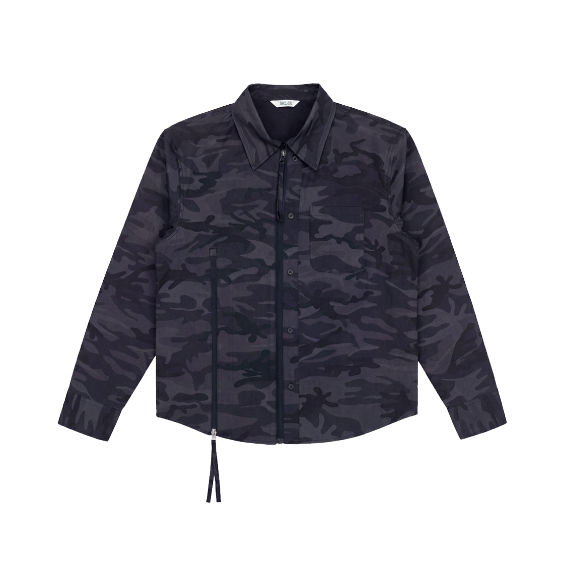 비엘알 카모 집업 오버셔츠 차콜(BLR Camo Zip-Up Overshirt Charcoal)