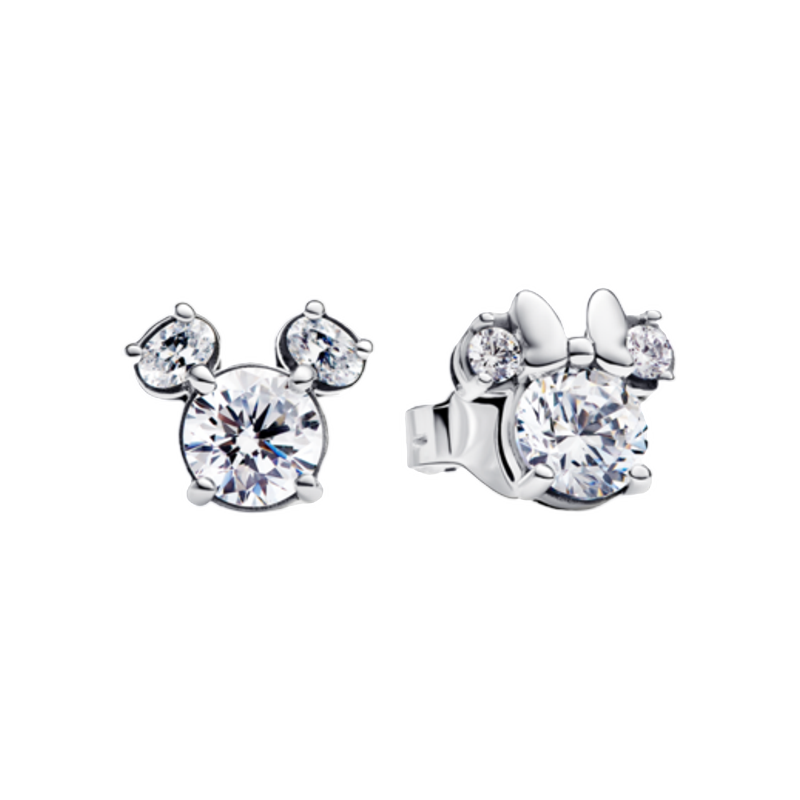 293219C01 (W) Pandora Disney Mickey Mouse & Minnie Mouse Sparkling Stud Earrings Sterling Silver