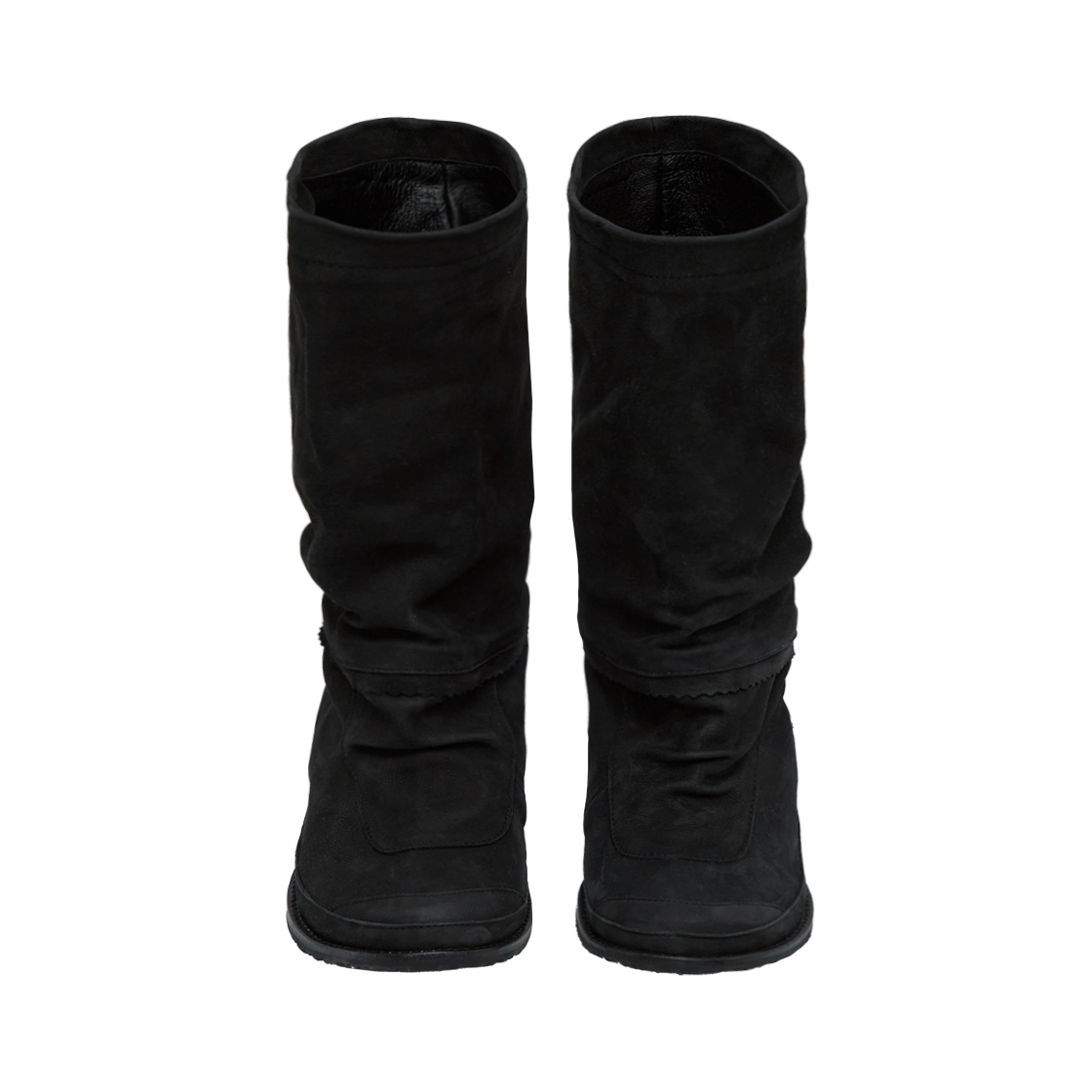 [프리오더] 폴리테루 우먼 폴딩 부츠 누벅 블랙([프리오더] Polyteru Women Folding Boots Nubuck Black) - 3