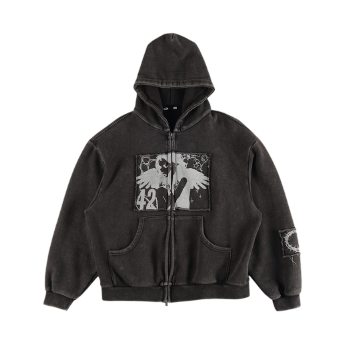 - (W) ERTR Wondering Hoodie Zip Up Black