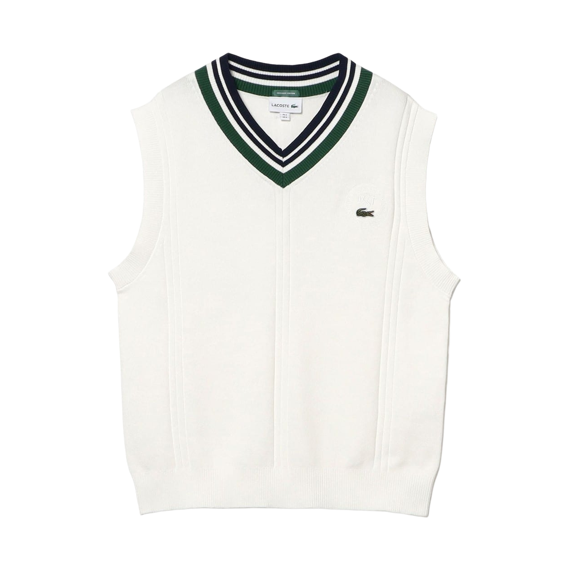 빔즈 x 라코스테 가디건 니트 베스트 파린(Beams x Lacoste Cardigan Knit Vest Farine)