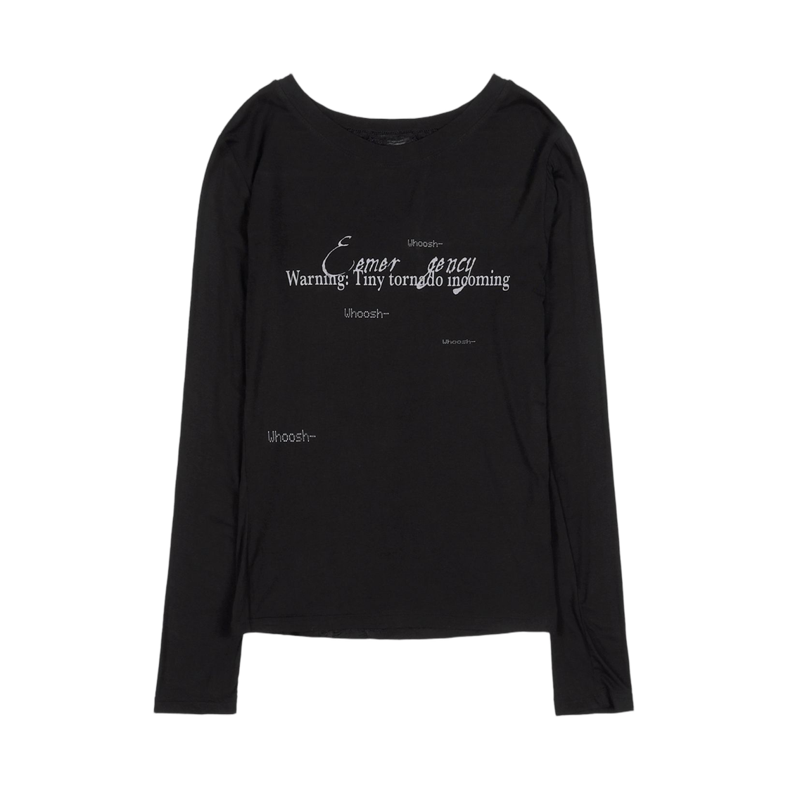 F25ZB027BK (W) Fancy Club Back Cross Long Sleeve Black