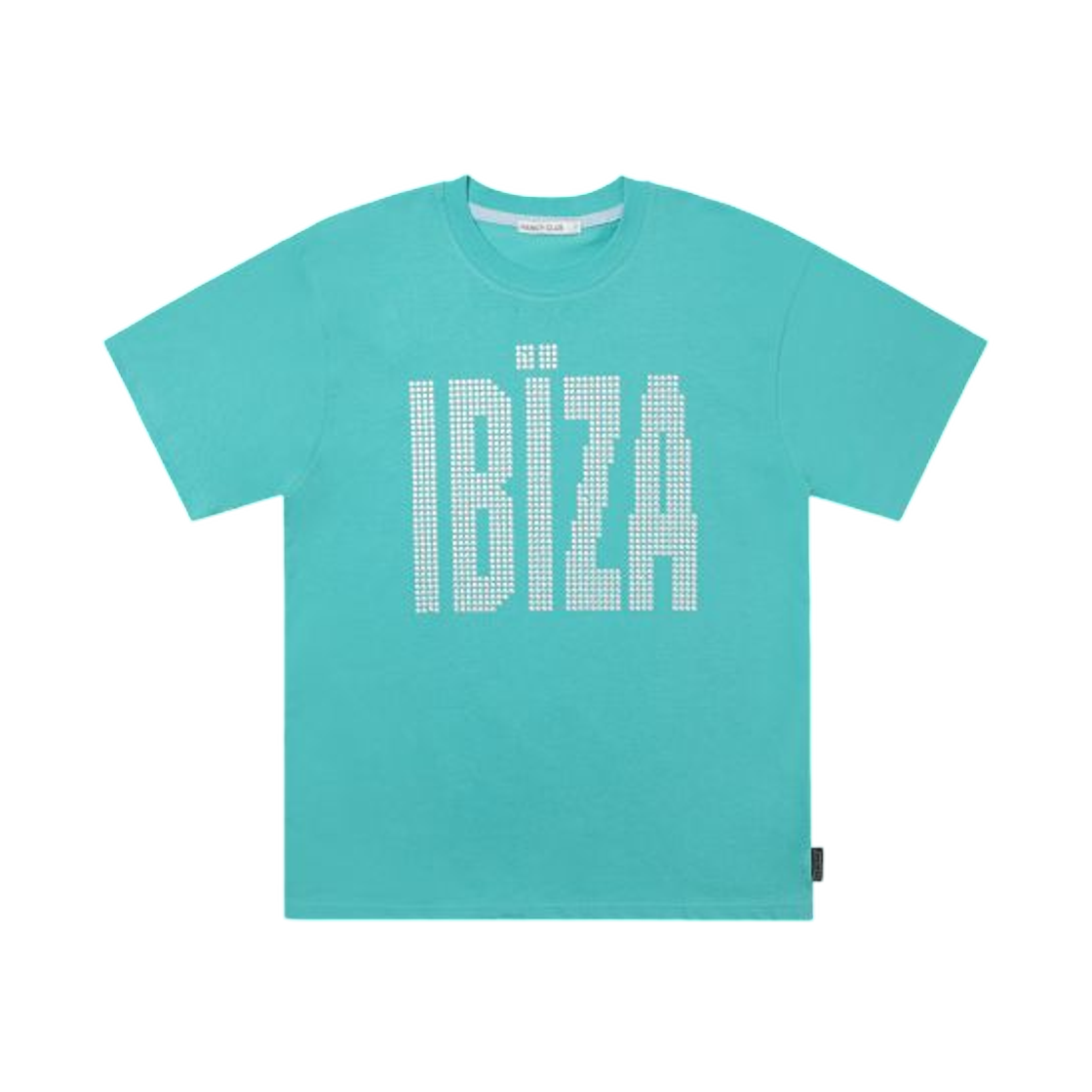 (W) 팬시 클럽 이비자 라인스톤 티셔츠 민트((W) Fancy Club IbiZA Rhinestone T-Shirt Mint)