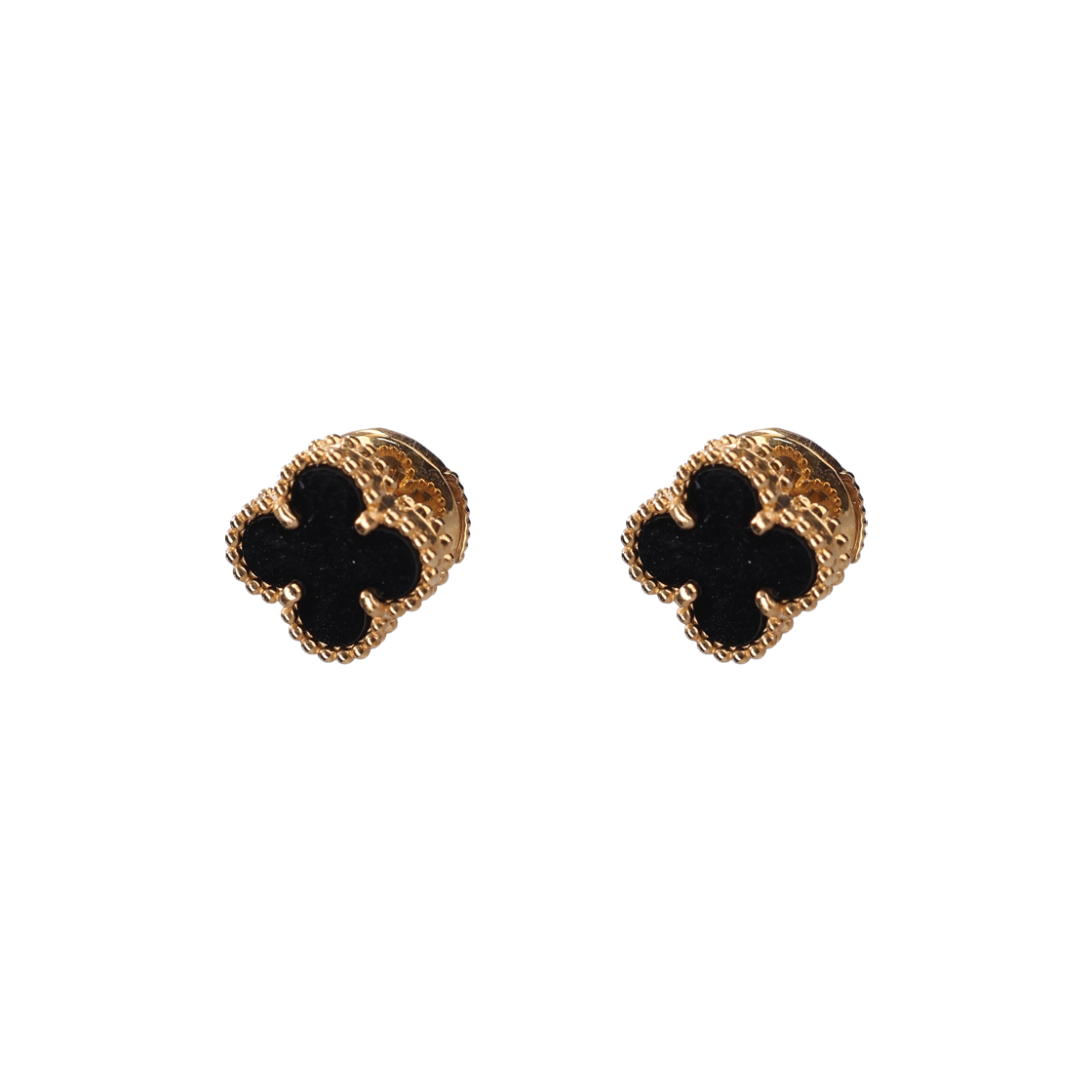 반클리프 스위트 알함브라 이어링 18K 옐로우 골드 오닉스(Van Cleef & Arpels Sweet Alhambra Earrings 18K Yellow Gold Onyx)