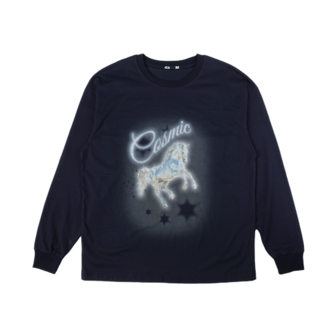 이알티알 코스믹 홀스 롱슬리브 티셔츠 네이비(ERTR Cosmic Horse L/S T-Shirt Navy) - 1
