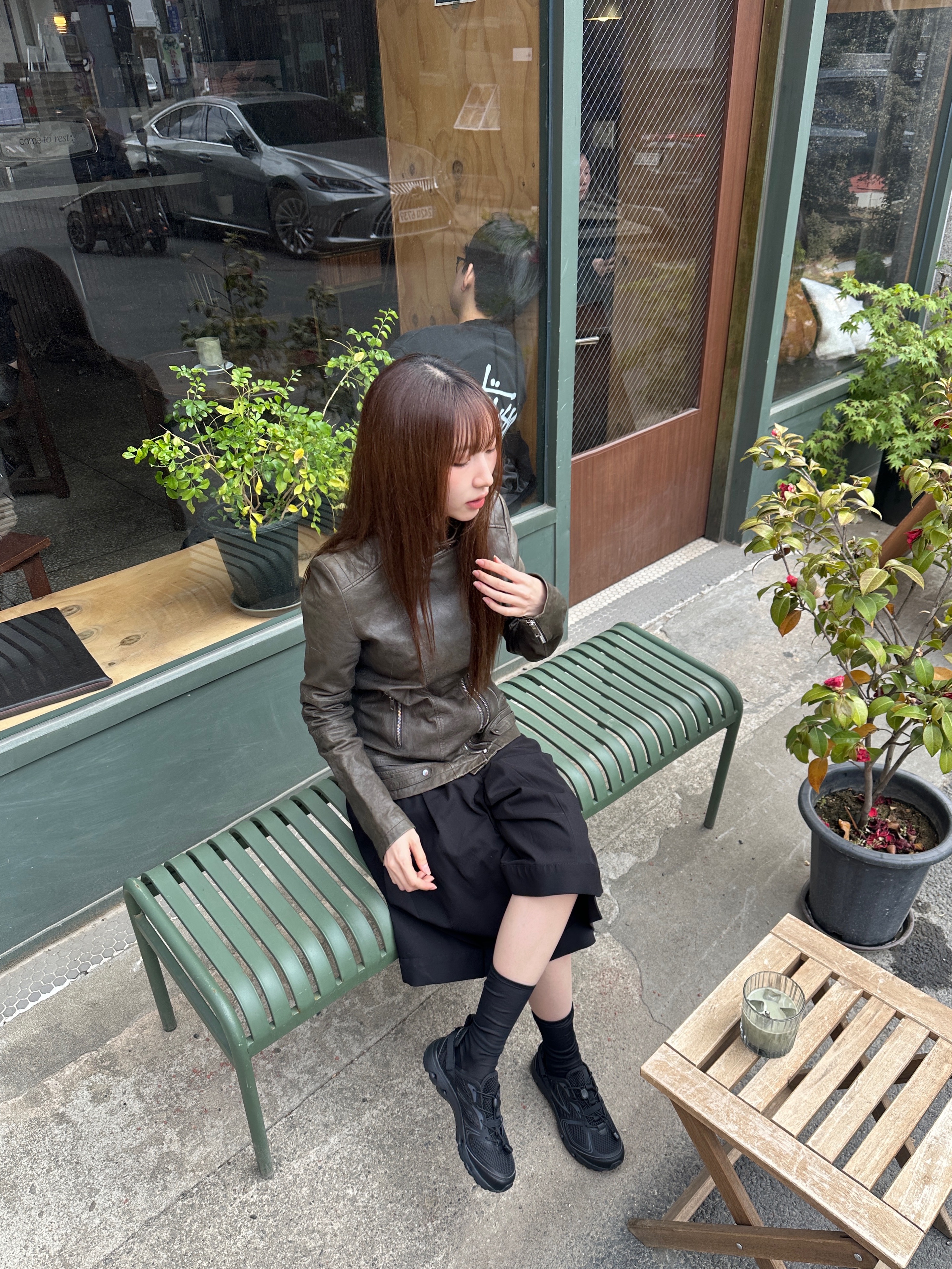 [6% 적립] FILA Sleek Wavy Sandals V3 Black 착용 스타일 - 3