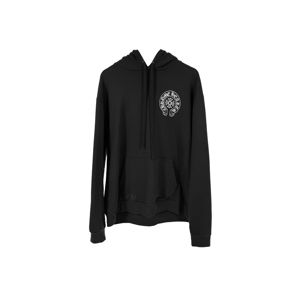 ITW8V8H5R6BH Chrome Hearts Men Malibu Logo Limited Edition Horseshoe Hoodie Black