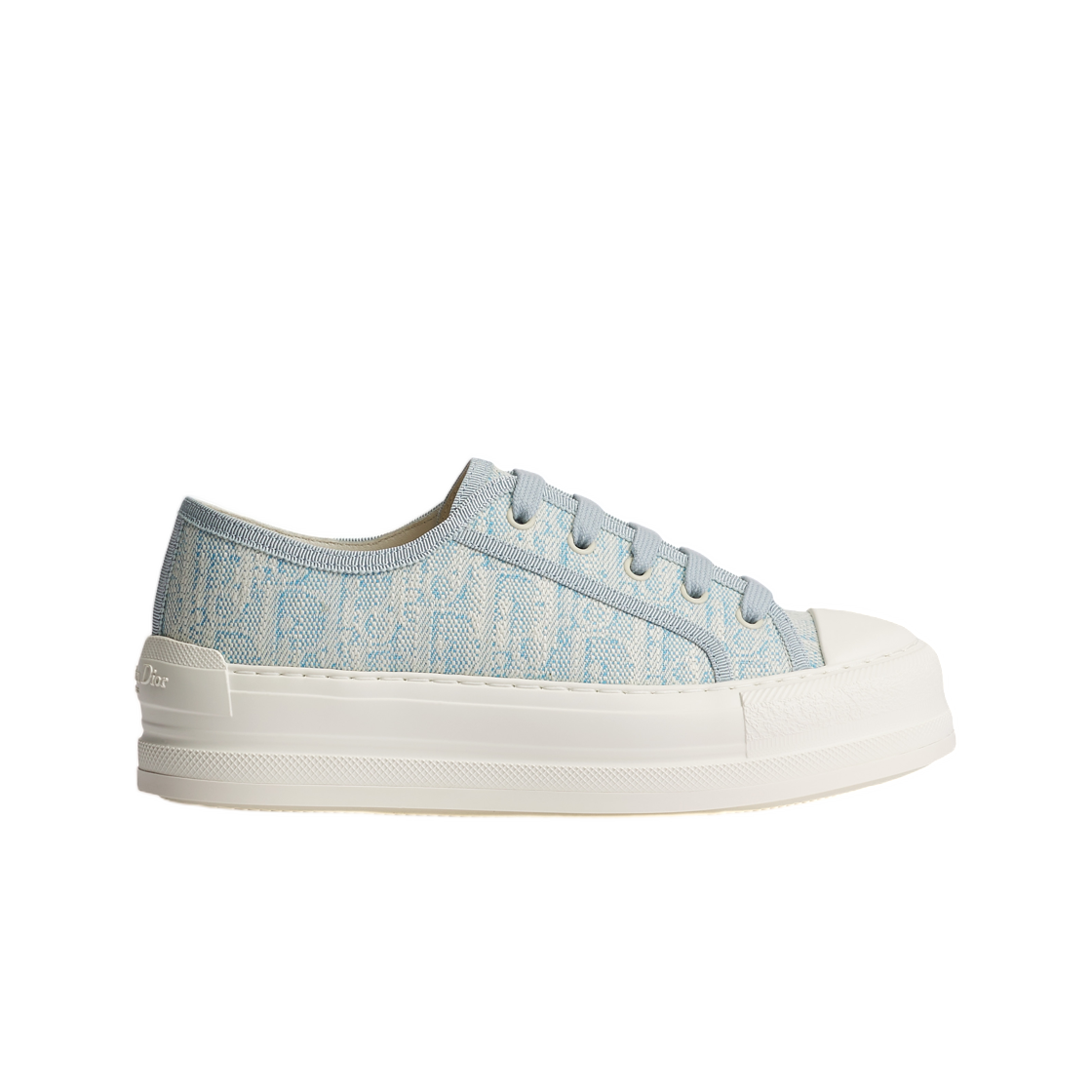 KCK563LIO-S60W (W) Dior Walk’N’Dior Platform Sneaker Dior Oblique Washed Linen White Sky Blue