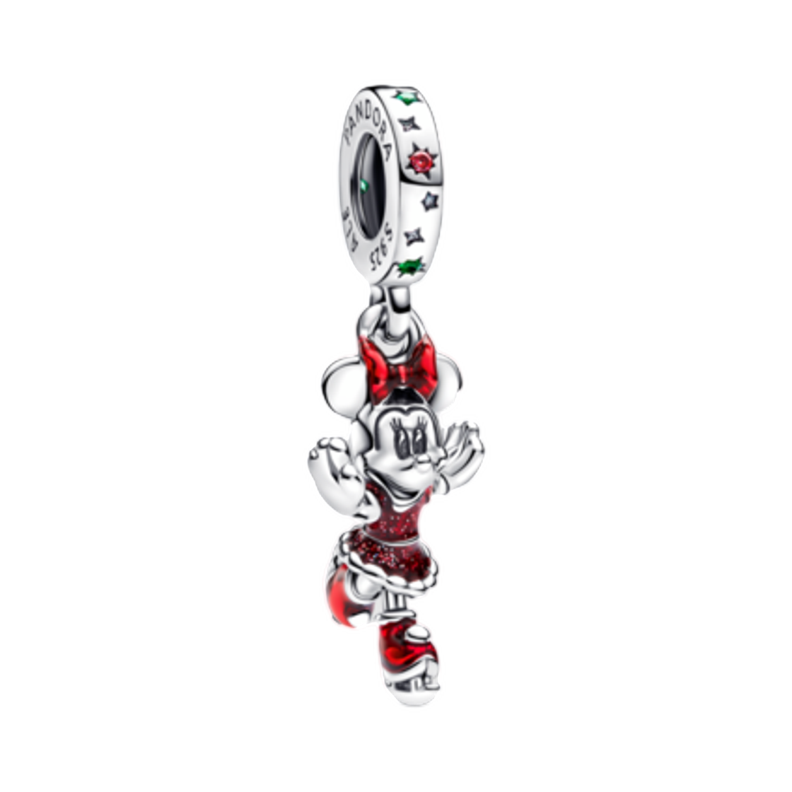 (W) 판도라 디즈니 미니마우스 아이스스케이팅 댕글 참 스털링 실버((W) Pandora Disney Minnie Mouse Ice Skating Dangle Charm Sterling Silver) - 1