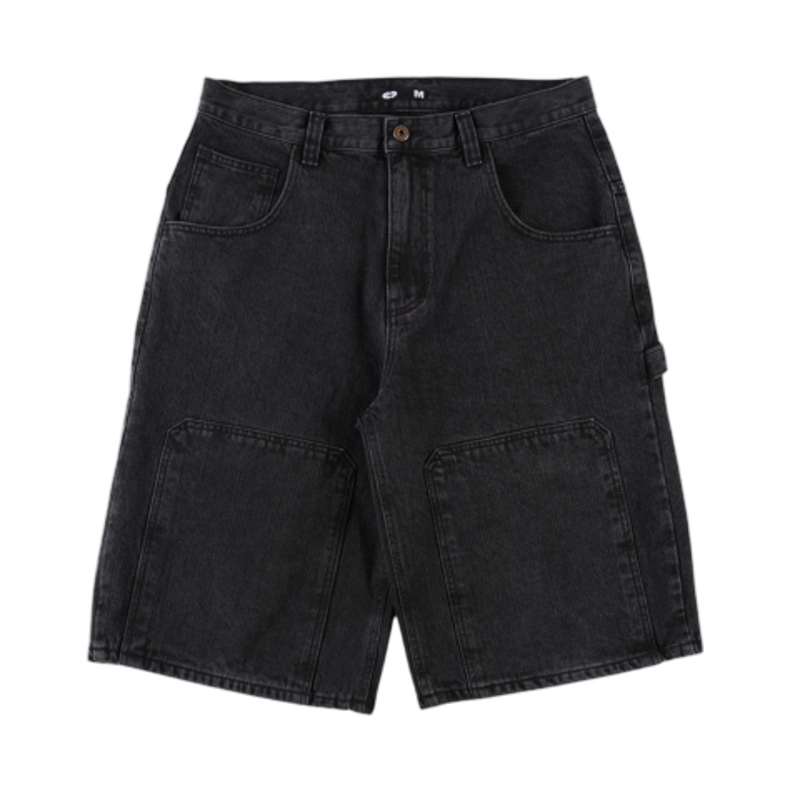 이알티알 카펜터 버클 버뮤다 데님 팬츠 블랙(ERTR Carpenter Buckle Bermuda Denim Pants Black)