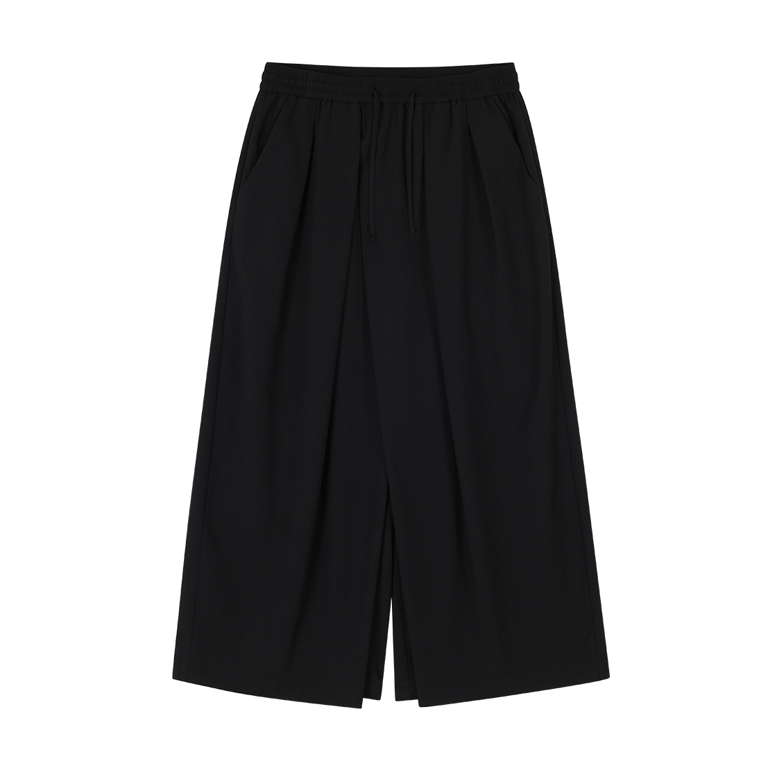 송지오 옴므 어시메트릭 크롭 와이드 팬츠 블랙(SONGZIO HOMME Asymmetric Crop Wide Pants Black)