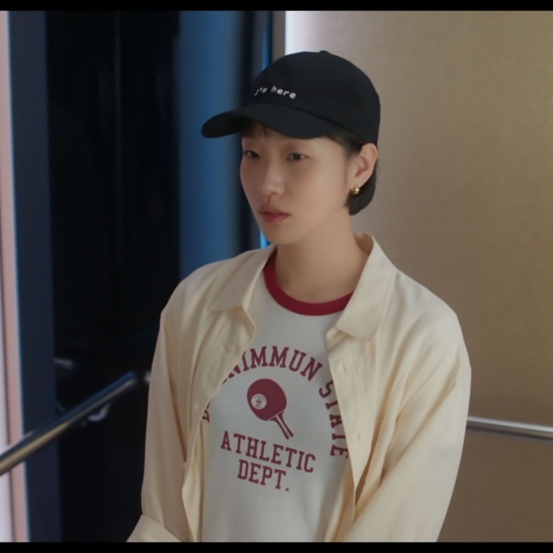 Safarispot 1/2 Authentic Table Tennis Club Tee - White/Burgundy, Safarispot 1/2 Authentic Table Tennis Club Tee - Gray 착용 스타일 - 5