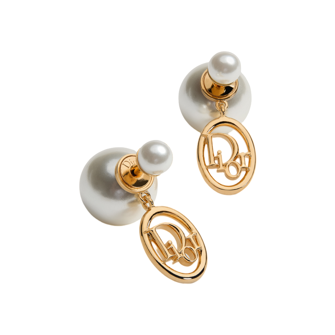 E4881WOMRS-D301 (W) Dior Tribales Earrings Finish Metal & Resin Pearl Gold White