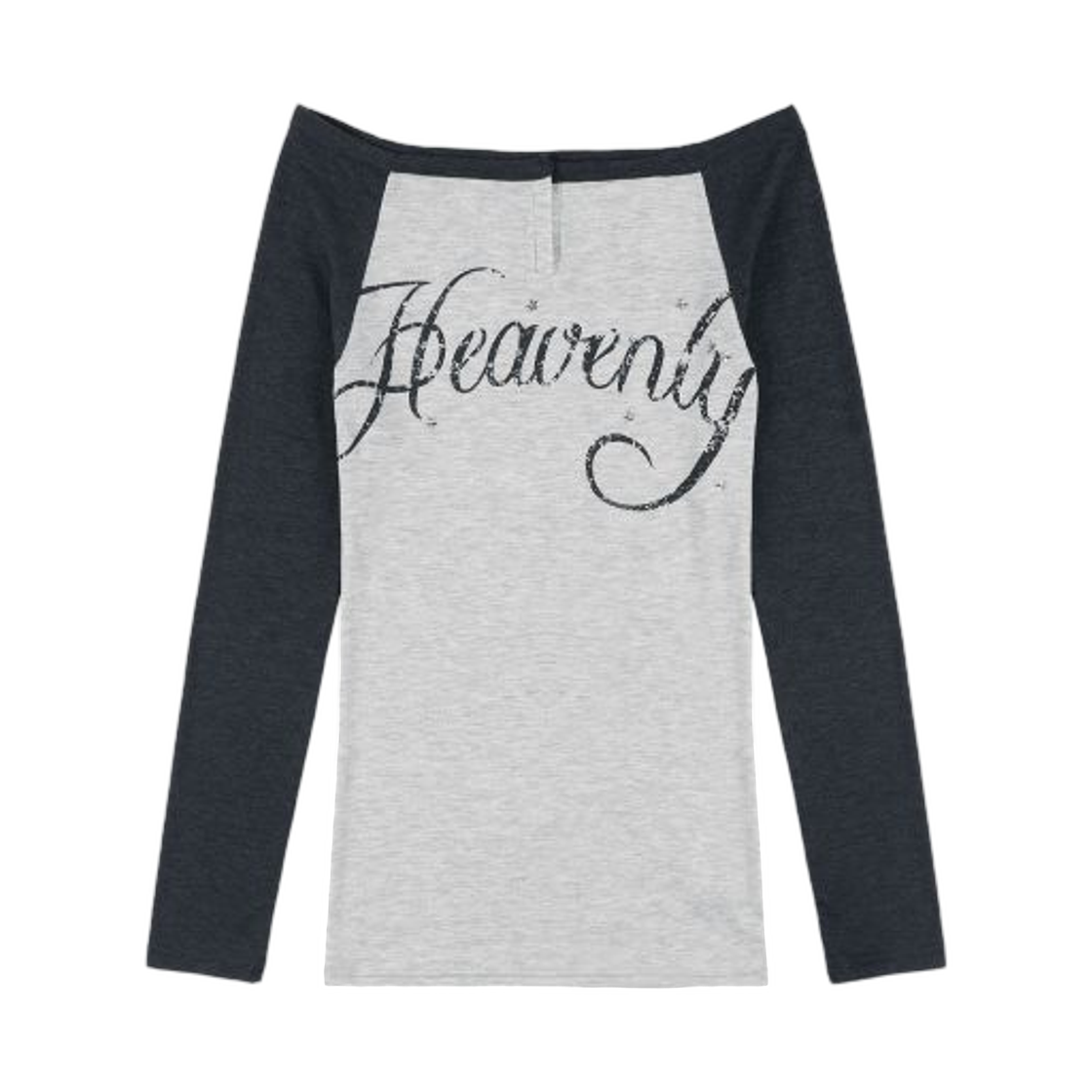 (W) 팬시 클럽 헤븐리 오프숄더 롱슬리브 차콜((W) Fancy Club Heavenly Off Shoulder Long Sleeve Charcoal)