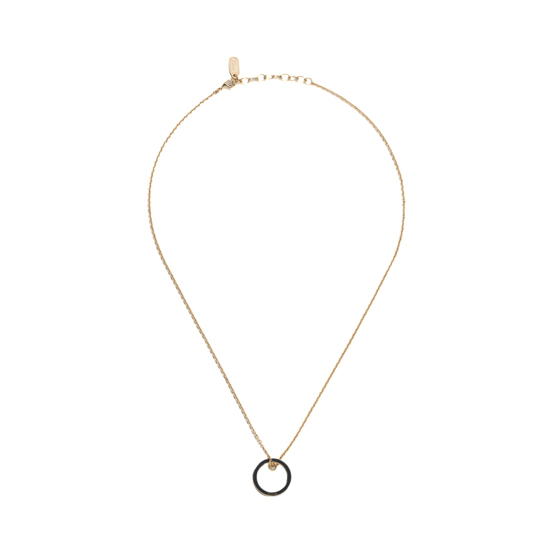 N3682WOMLQ-D307 (W) Dior Night Code Necklace Finish Metal & Crystal Lacquer Gold Black