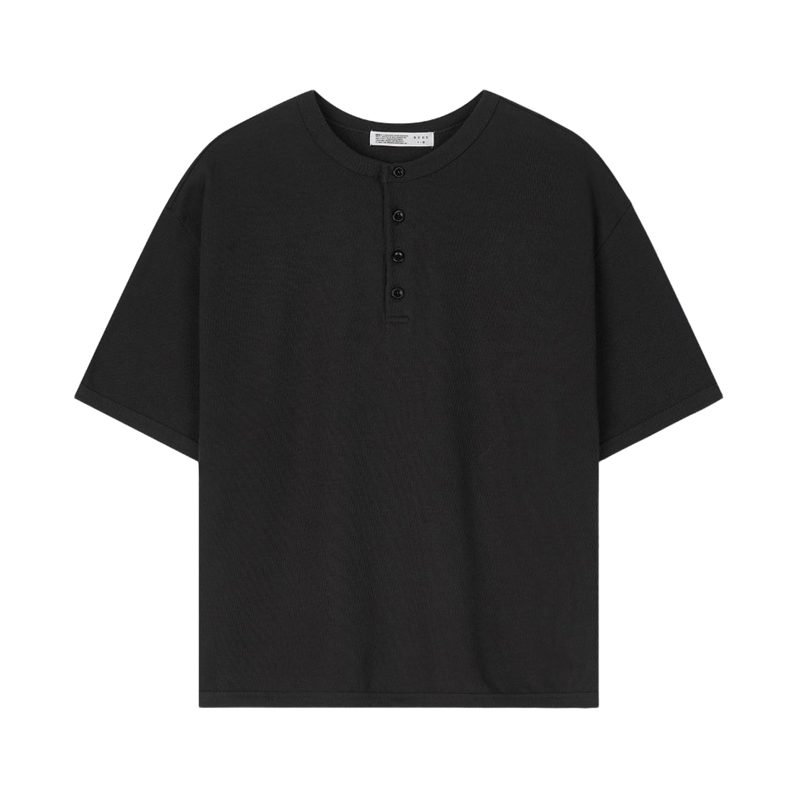 노운 헨리넥 티셔츠 차콜(noun Henley Neck T-Shirts Charcoal)