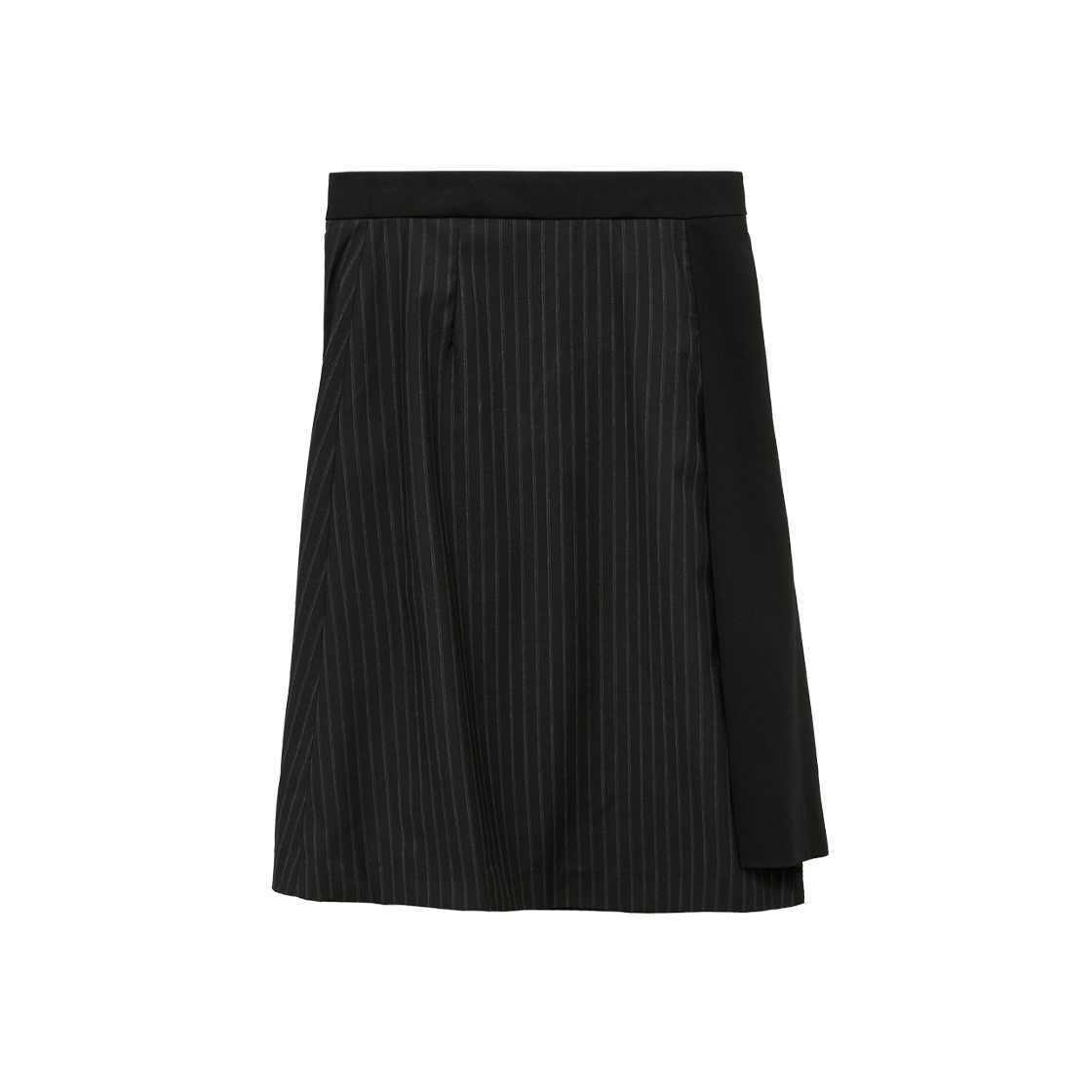폴리테루 우먼 플리츠 랩 스커트 블랙(Polyteru Women Pleated Wrap Skirt Black) - 2