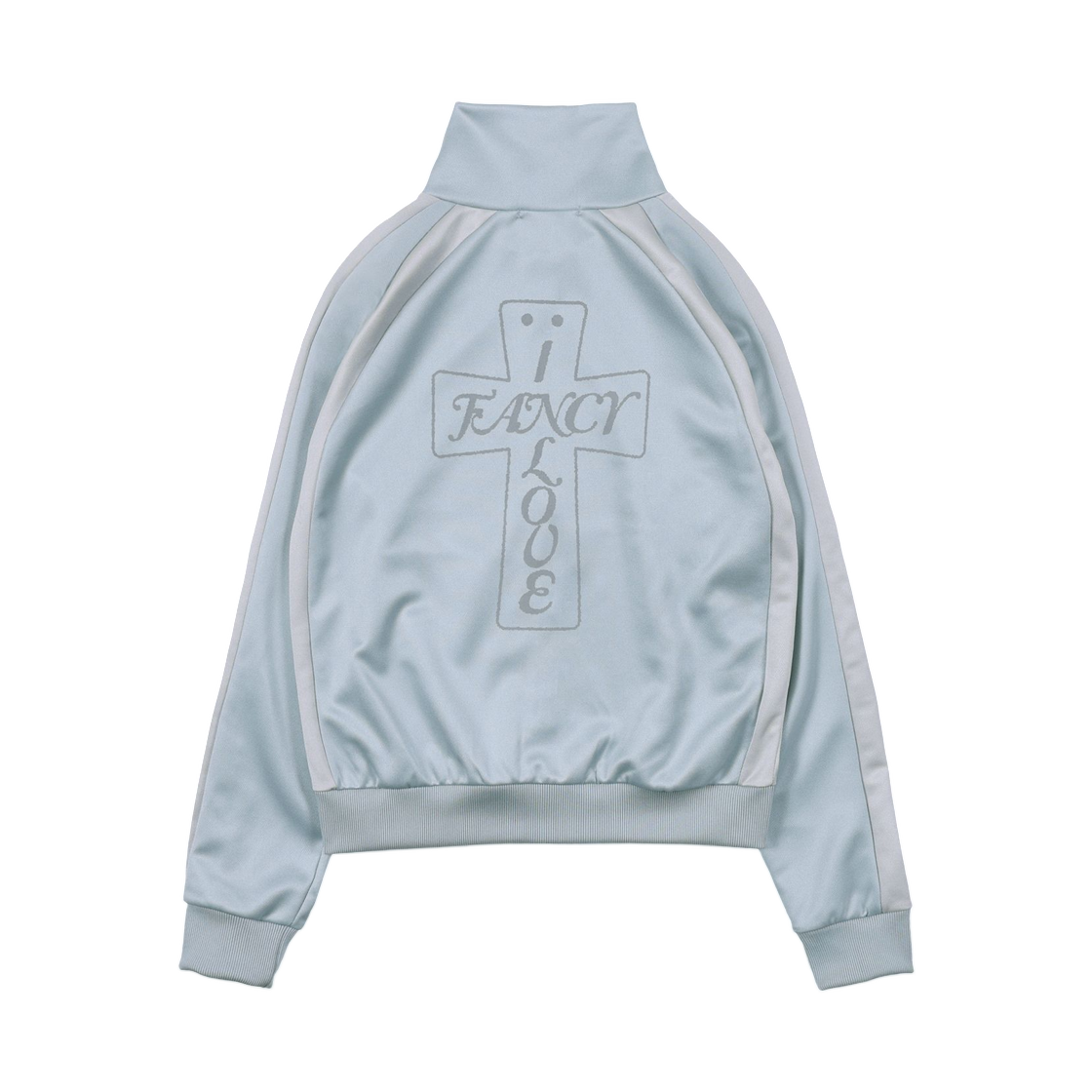 (W) 팬시 클럽 프로스 글로시 트랙탑 스카이 블루((W) Fancy Club Pros Glossy Track Top Sky Blue) - 2