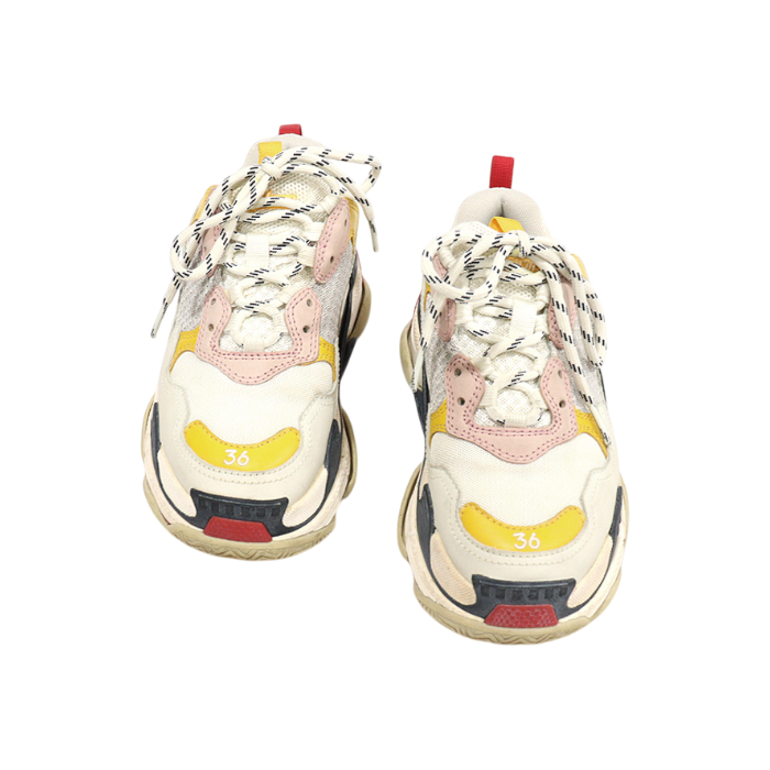 ITE63LSROLM4 Balenciaga Multi-Color Double Foam & Mesh Triple S Sneakers