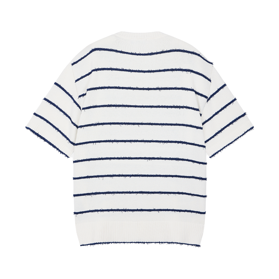 지오송지오 컬렉션 프린지 스트라이프 크루넥 니트 네이비 BI3KT319NY(ZIOSONGZIO COLLECTION Fringe Stripe Crewneck Knit) - 2
