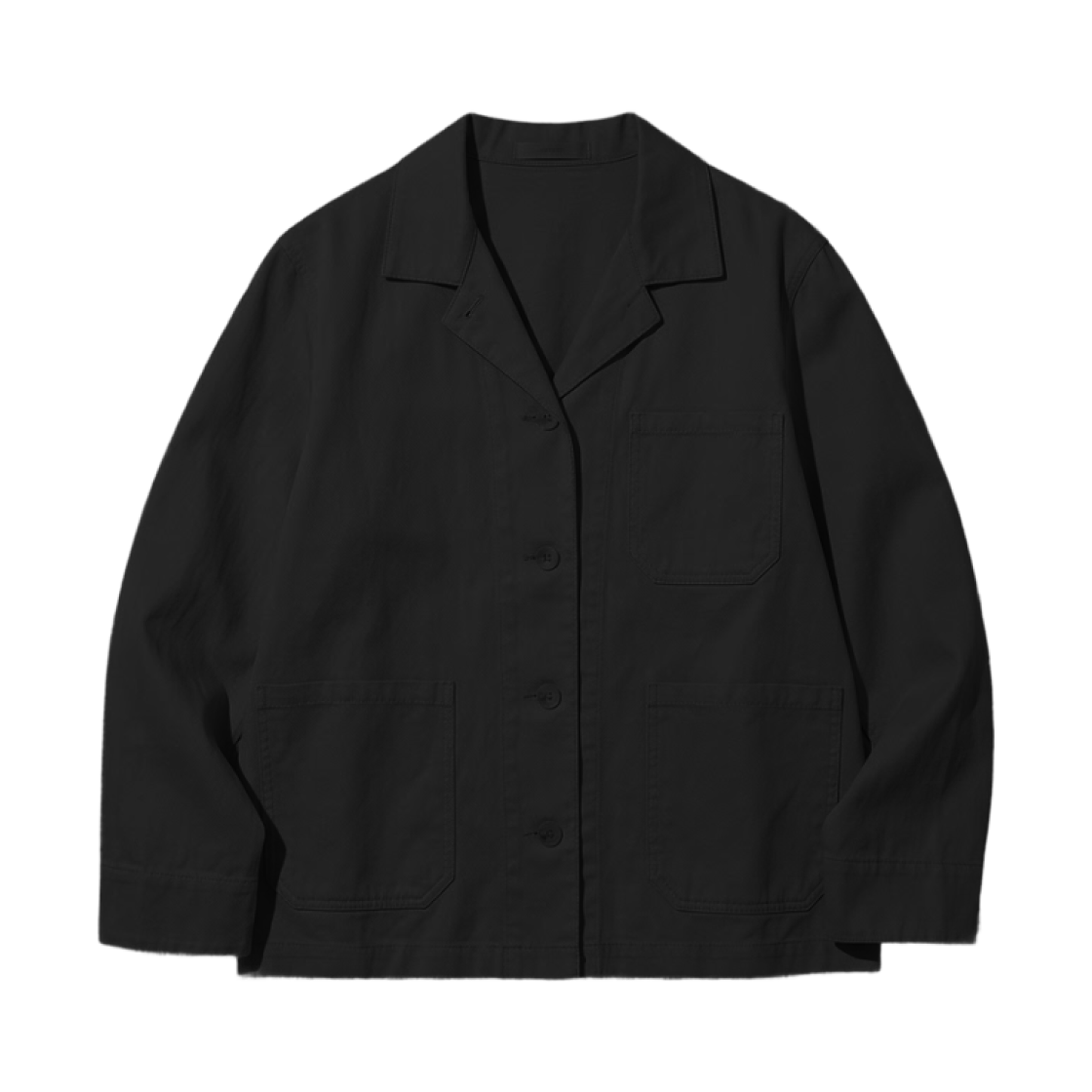 482273-09 Uniqlo Linen Blend Coveralls Black