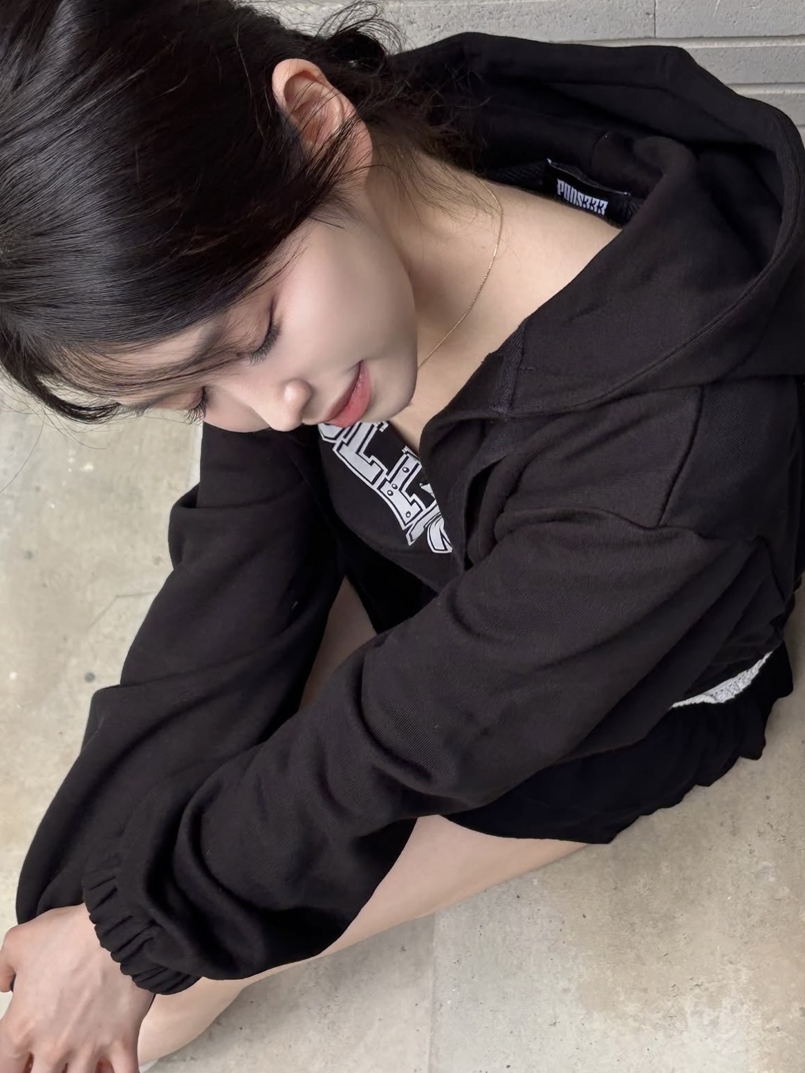PHOS333 W Hooded Bolero 착용 스타일 - 2
