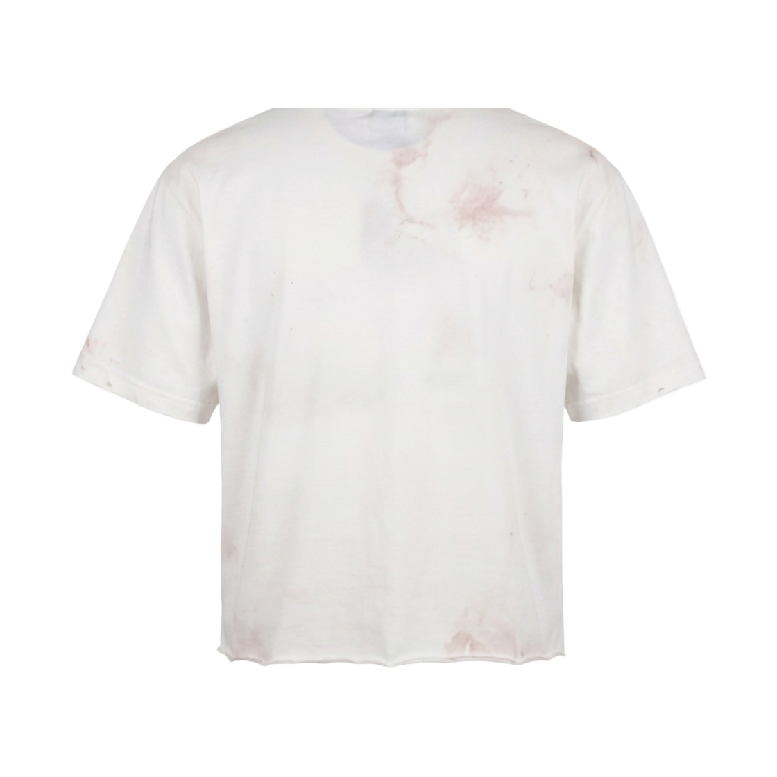 헤비레인 로고 디스트레스드 크롭 티셔츠 크림(Heavy Rain Logo Distressed Cropped T-Shirt Cream) - 4