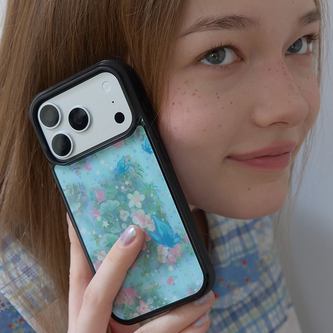 뮤즈무드 블루 스타 버터플라이 에폭시 휴대폰 케이스(Musemood Blue Star Butterfly Epoxy Phone Case) - 2
