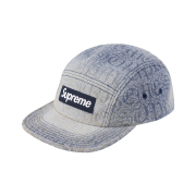 Supreme Stitched Old English Denim Camp Cap Blue - 26SS