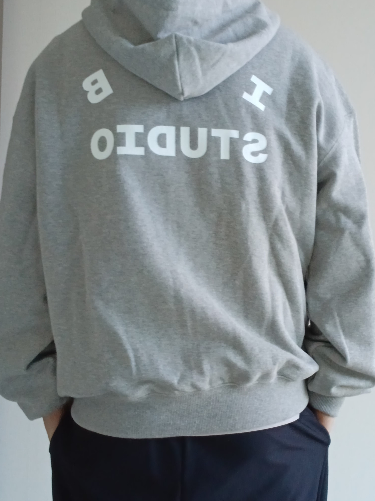IAB Studio Zip-Up Hoodie Melange Gray - 26SS 착용 스타일 - 9