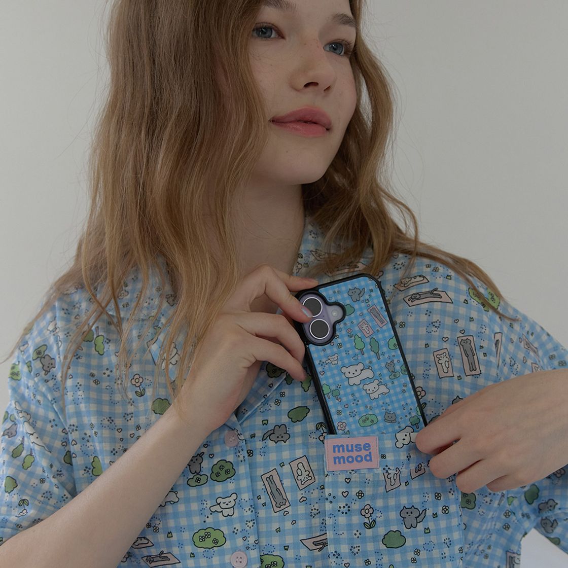뮤즈무드 요가 도그 에폭시 휴대폰 케이스(Musemood Yoga Dog Epoxy Phone Case) - 3