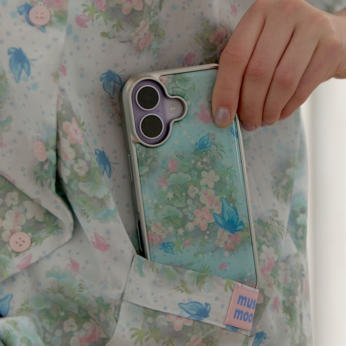 뮤즈무드 블루 스타 버터플라이 에폭시 휴대폰 케이스(Musemood Blue Star Butterfly Epoxy Phone Case) - 5