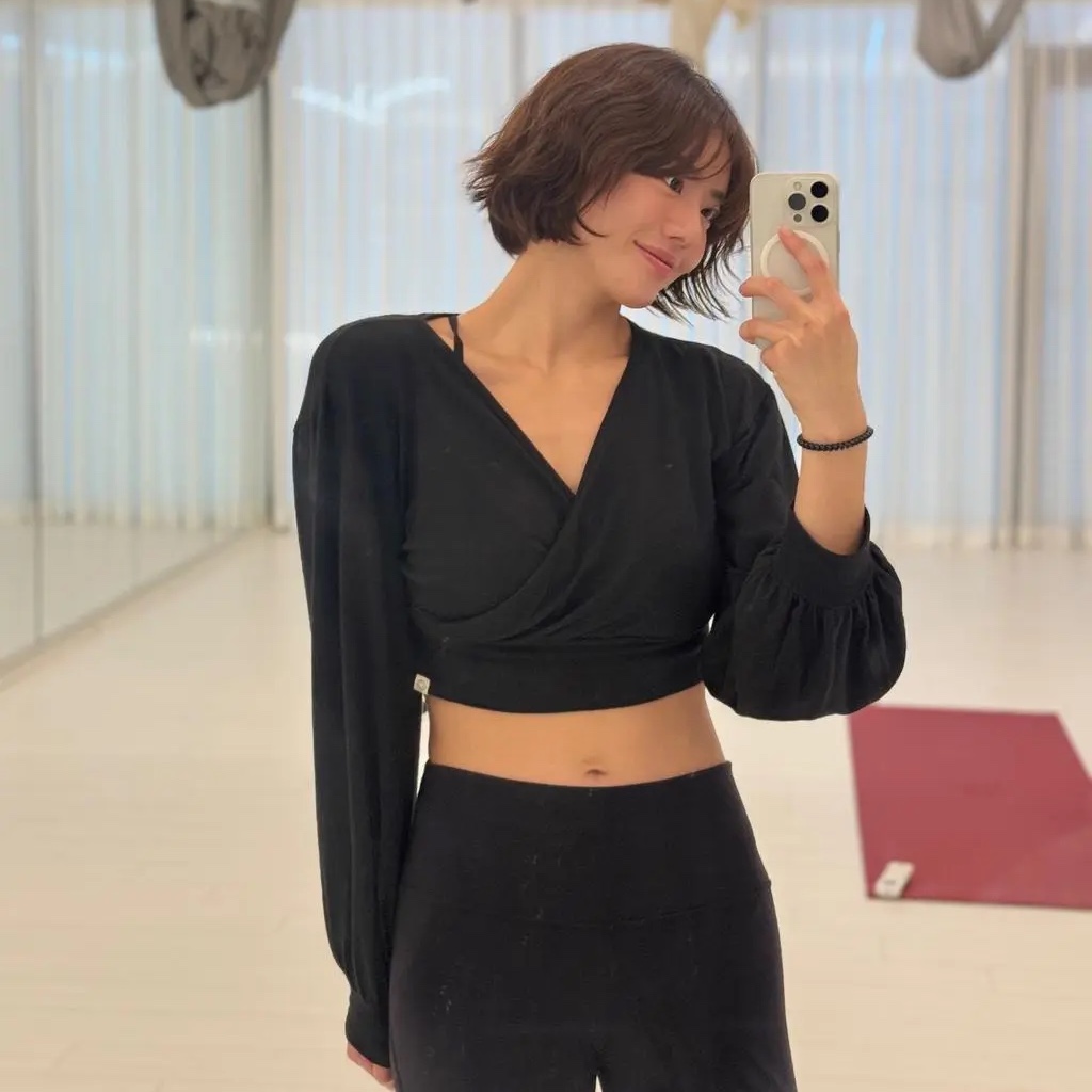 DHYANI Ajna crop cover up 3colors 착용 스타일