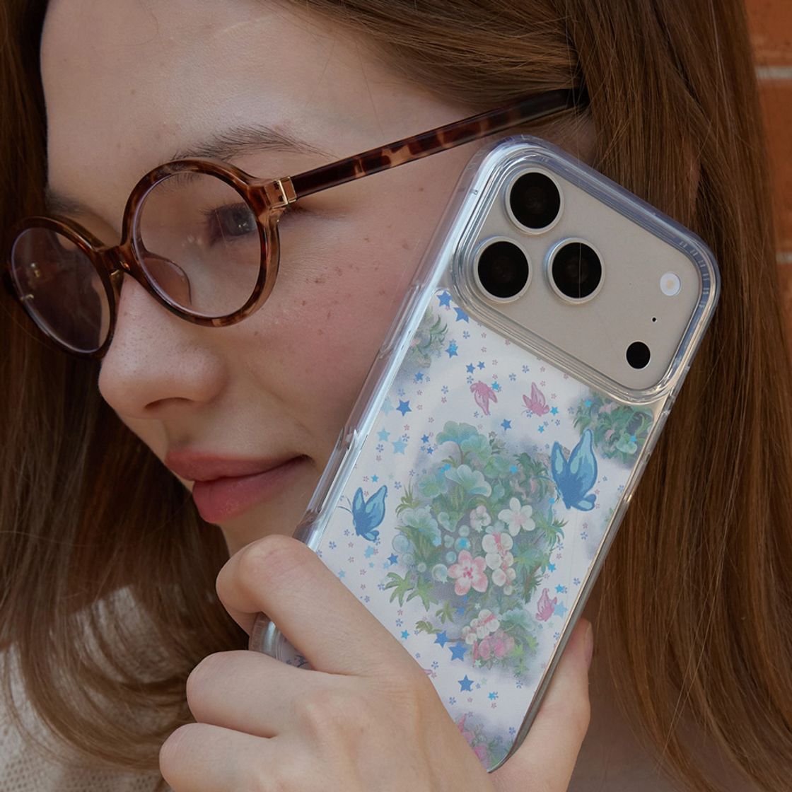 뮤즈무드 스타 버터플라이 맥세이프 클리어 휴대폰 케이스(Musemood Star Butterfly MagSafe Clear Phone Case) - 4