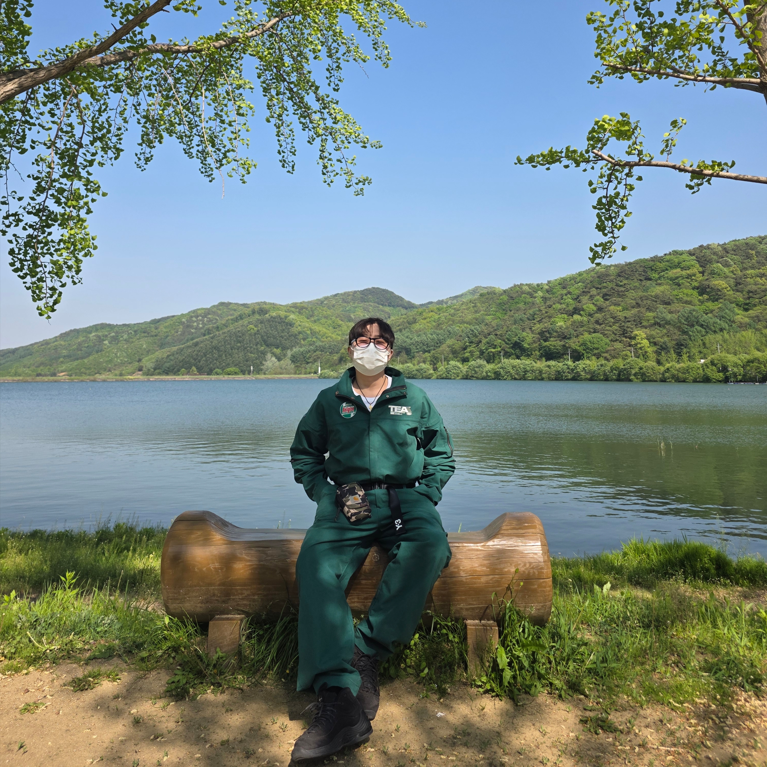 Gentle Monster Oaa 01(V) Black, Y-3 Classic Logo Belt Black 착용 스타일 - 3