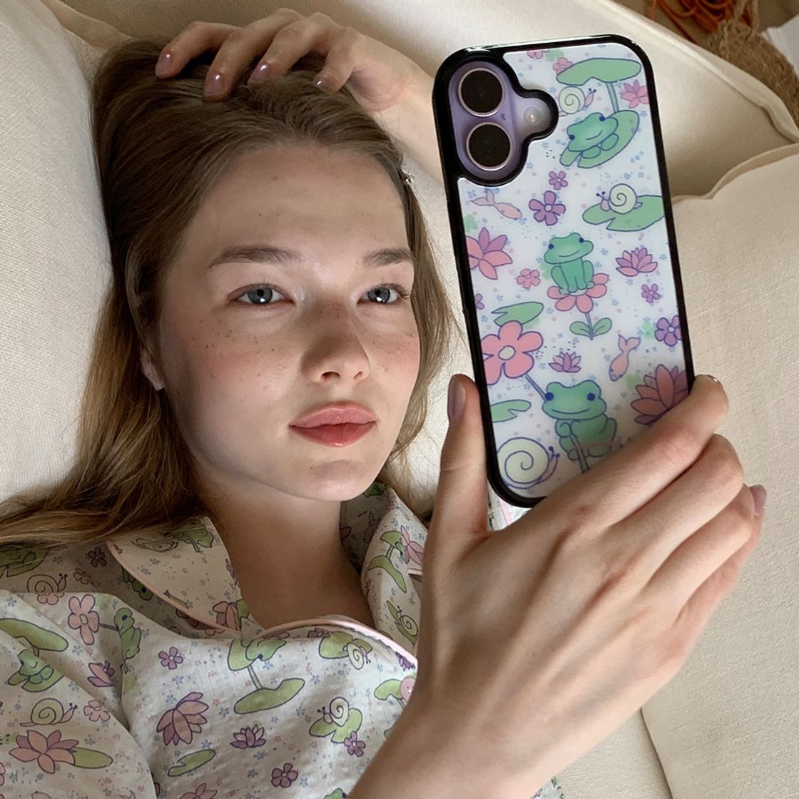 뮤즈무드 프로그 폰드 에폭시 휴대폰 케이스(Musemood Frog Pond Epoxy Phone Case) - 2