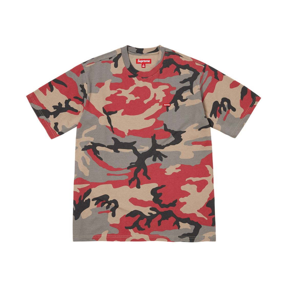 슈프림 스몰 박스 티셔츠 레드 카모 - 26SS(Supreme Small Box T-Shirt Red Camo - 26SS) - 1
