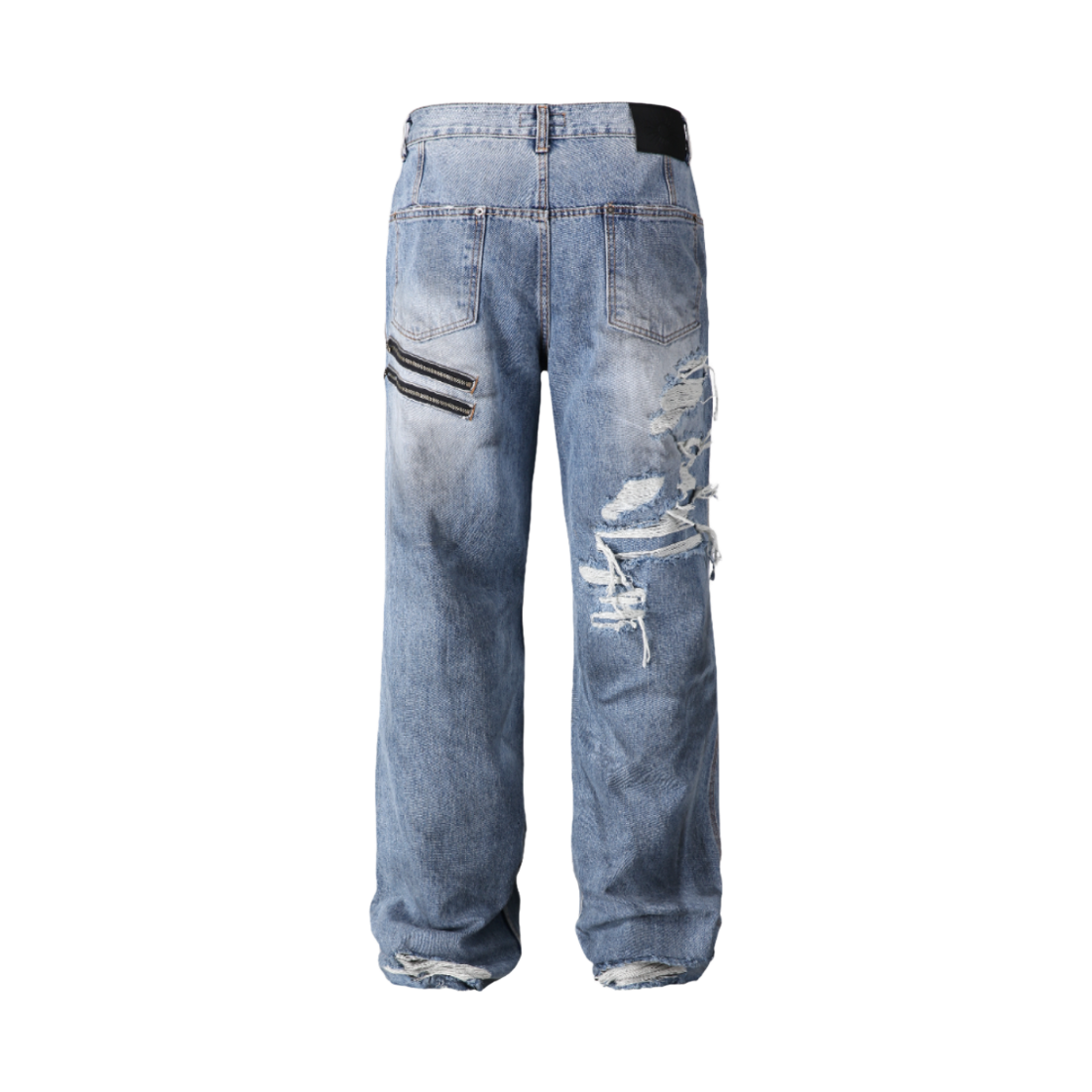 톤얼타이드 지퍼드 팬츠(tornortied zippered pants) - 3