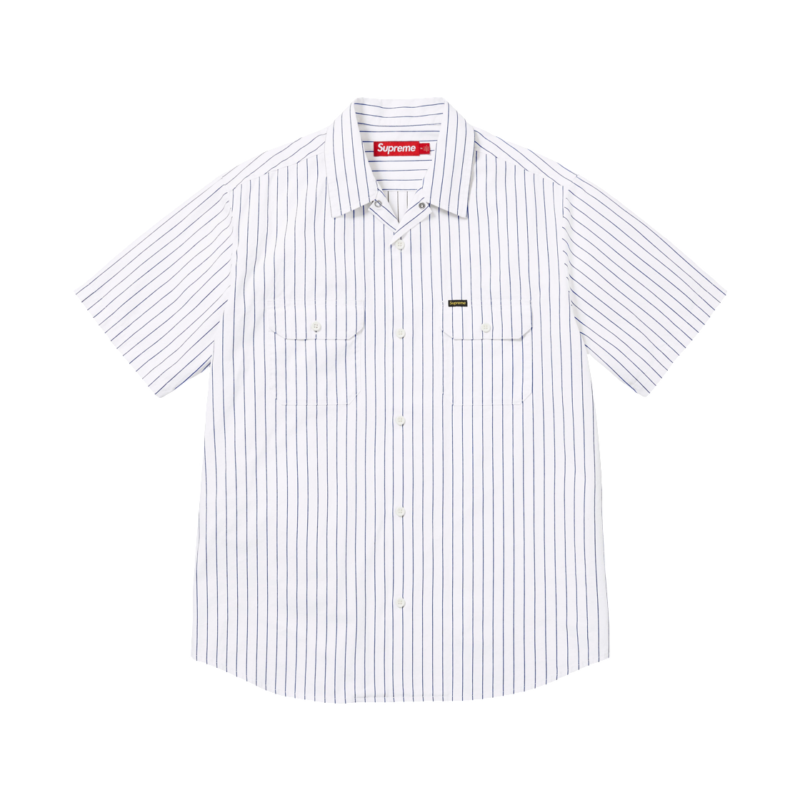 新品 26ss Supreme Stripe Shirt White Sサイズ 슈프림 고스트페이스 숏슬리브 워크 셔츠 스트라이프 - 26SS | Supreme