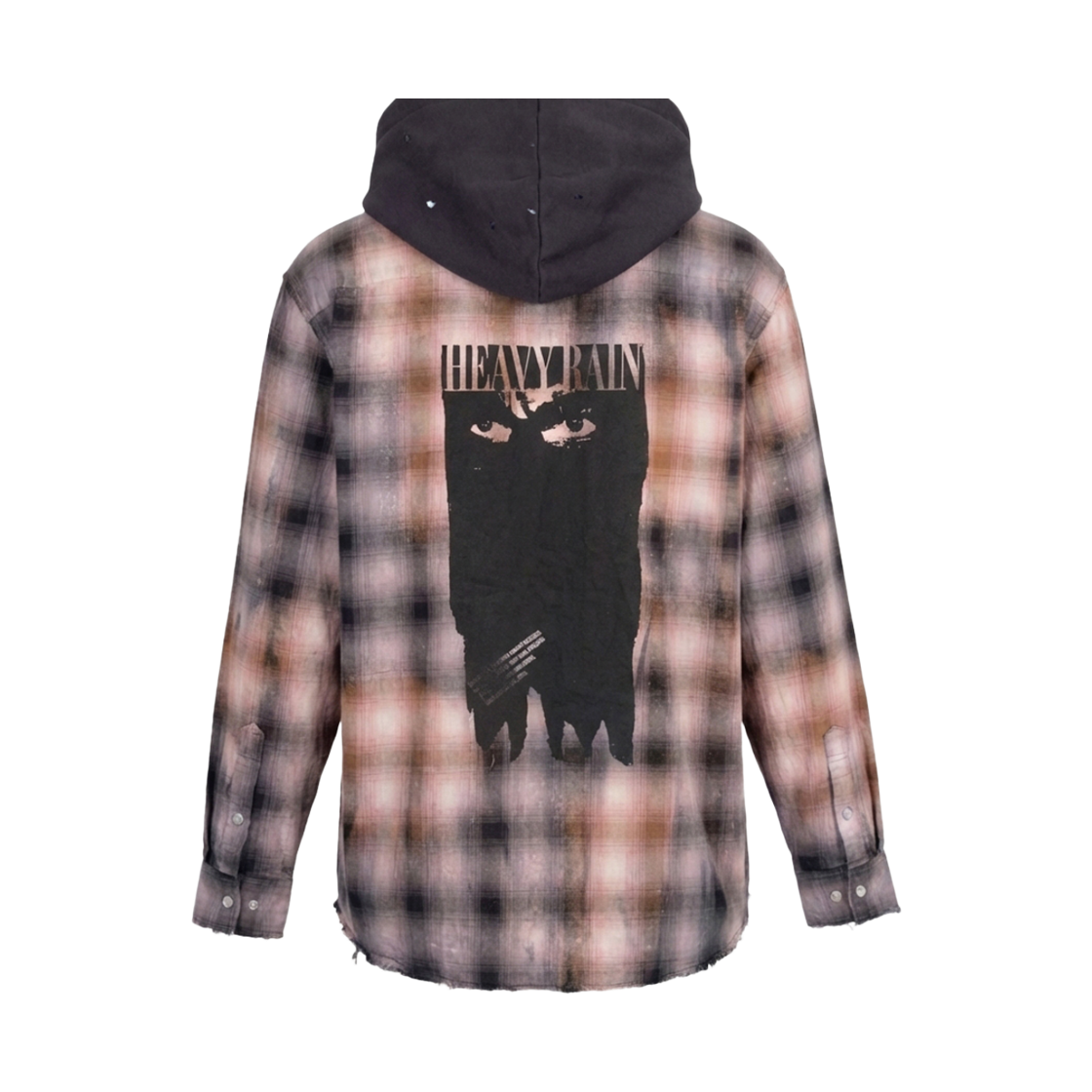 헤비레인 블리치드 옴브레 집업 셔츠 블랙(Heavy Rain Bleached Ombre Zipup Shirt Black) - 4