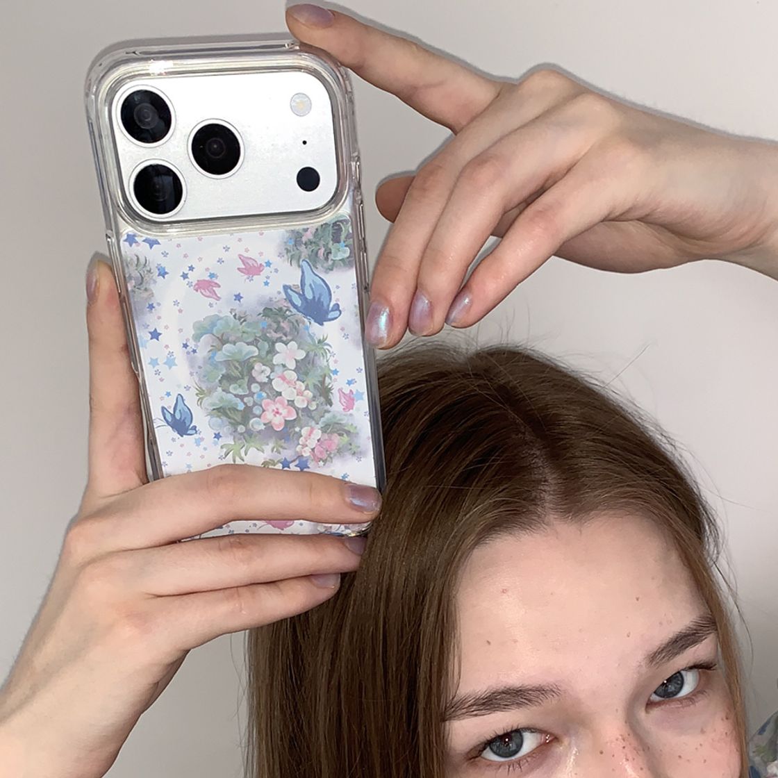 뮤즈무드 스타 버터플라이 맥세이프 클리어 휴대폰 케이스(Musemood Star Butterfly MagSafe Clear Phone Case) - 2