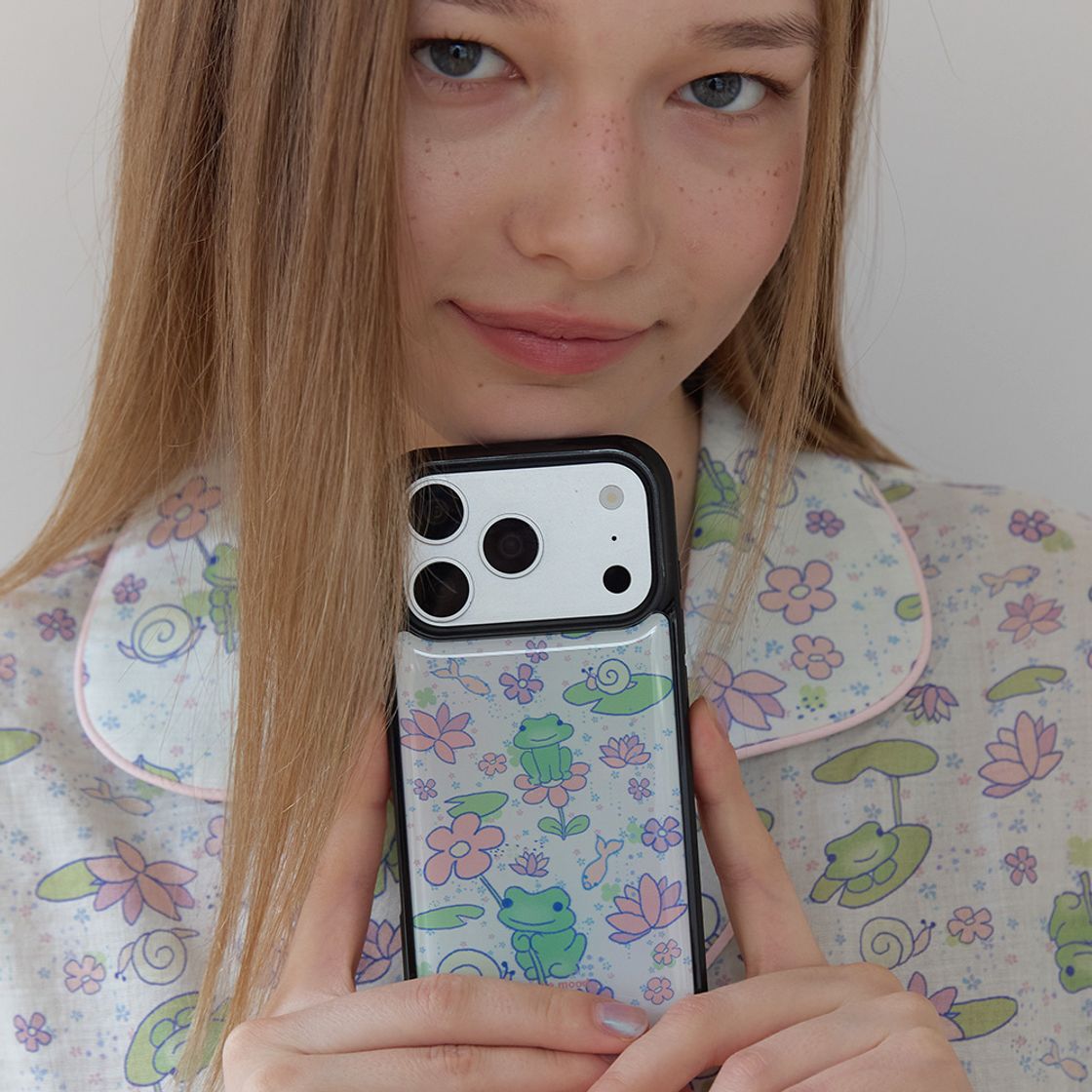 뮤즈무드 프로그 폰드 에폭시 휴대폰 케이스(Musemood Frog Pond Epoxy Phone Case) - 4
