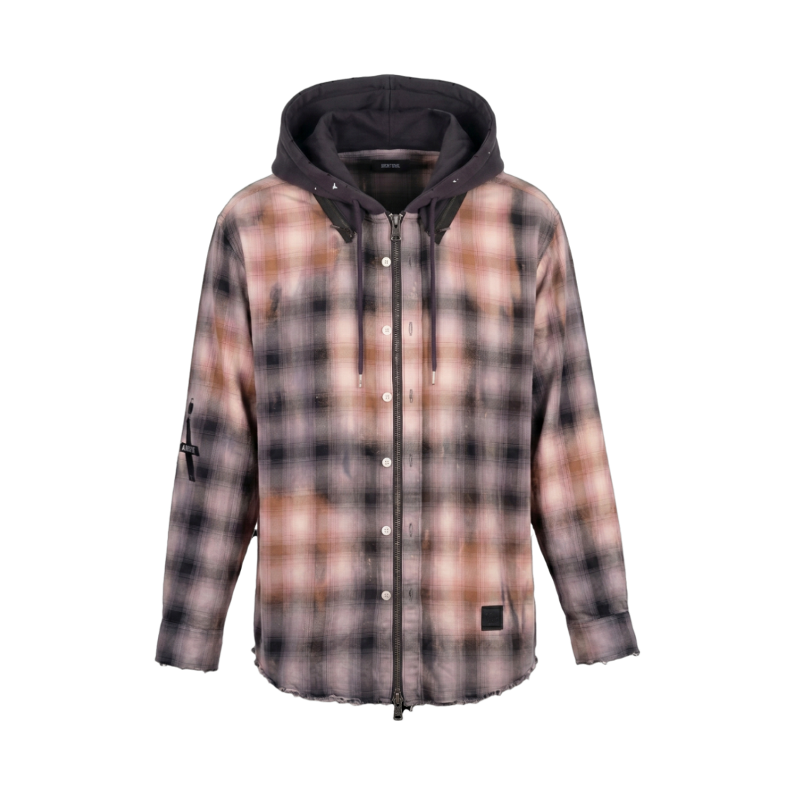 헤비레인 블리치드 옴브레 집업 셔츠 블랙(Heavy Rain Bleached Ombre Zipup Shirt Black) - 1