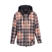 Heavy Rain Bleached Ombre Zipup Shirt Black